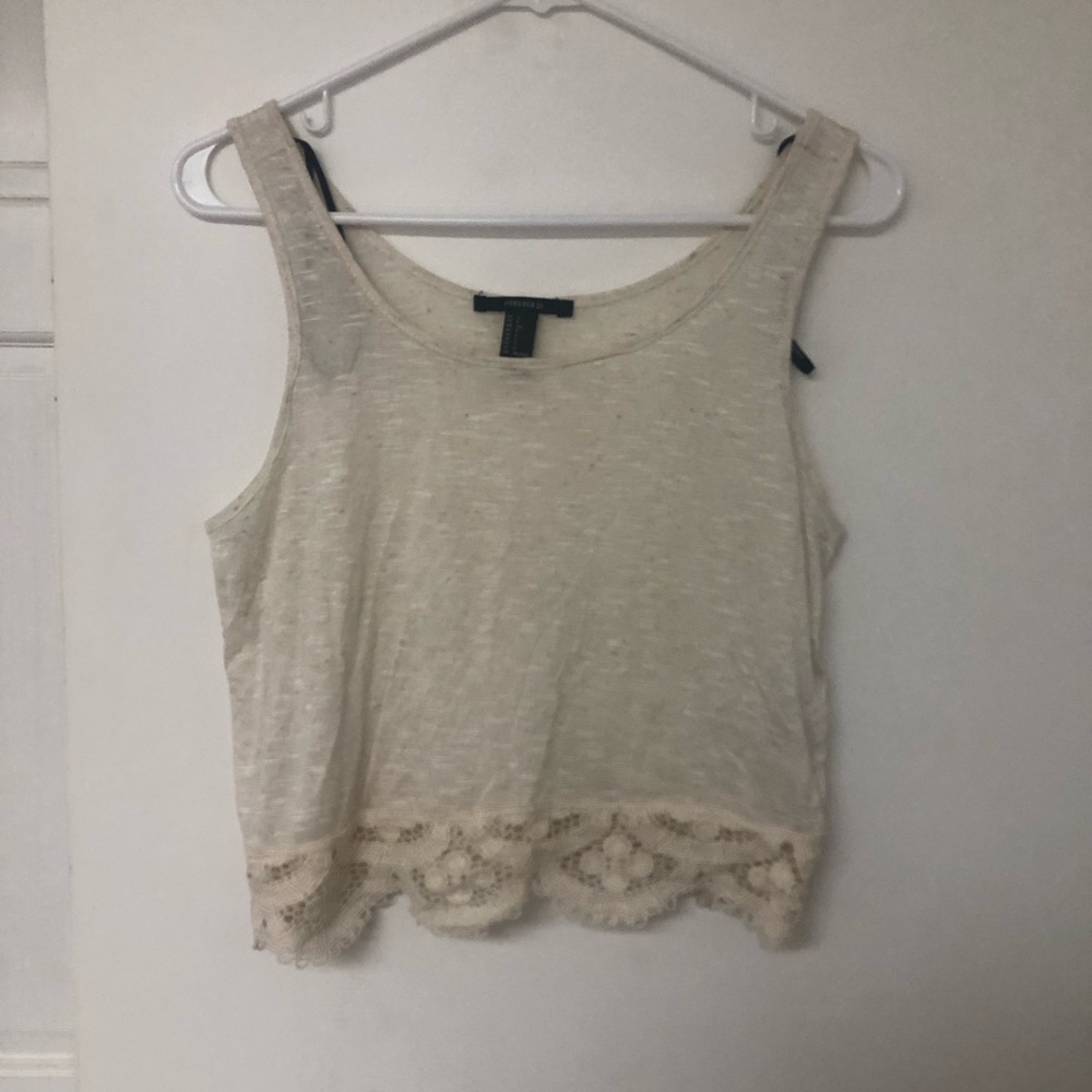Beige crop top